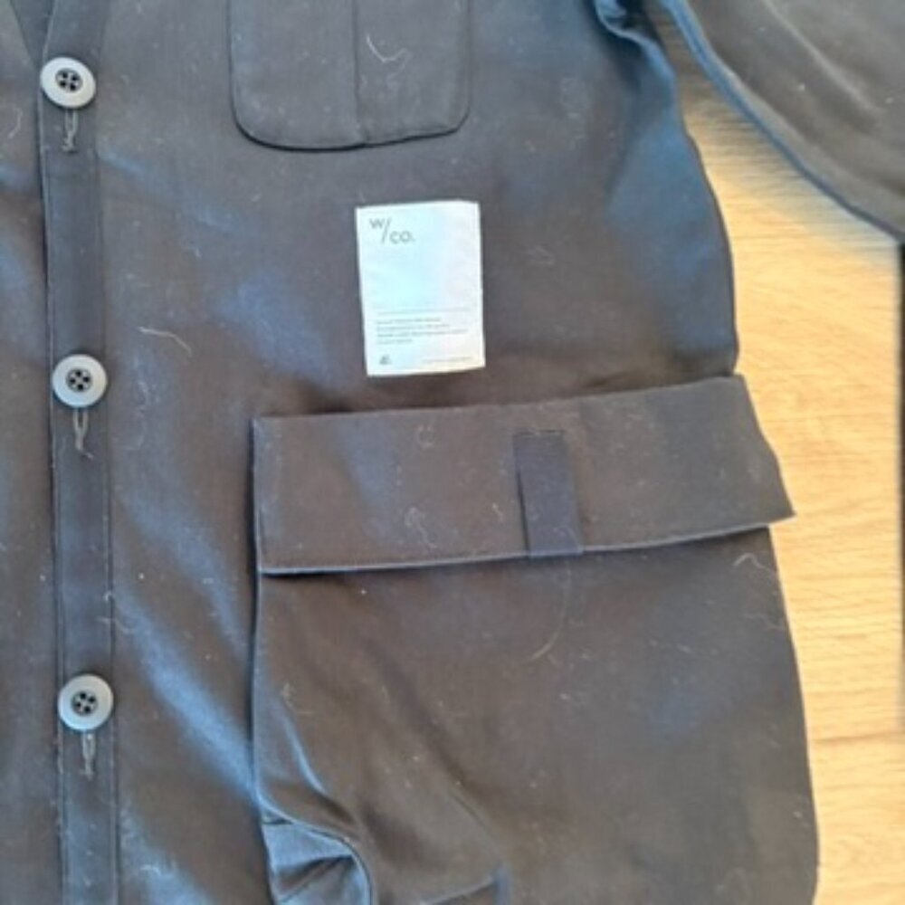 The Wasted Collective Cargo Style Jacket Mens Size Small Black NWOT  Canvas - Picture 4 of 8